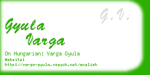 gyula varga business card